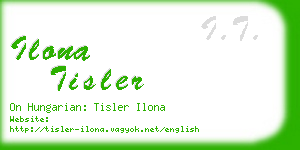 ilona tisler business card